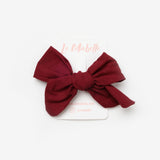 Bordo  Fiyonk Kız Çocuk Klips Toka