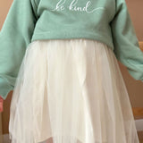 Mint  Papatya Desenli Kapüşonlu Sweat Elbise Takım - Fleur