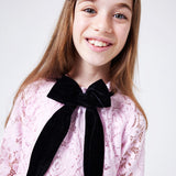 Pembe  Güpür Fiyonklu Kız Çocuk Elbise - Bessie