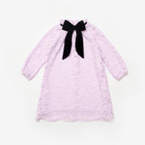 Pembe  Güpür Fiyonklu Kız Çocuk Elbise - Bessie