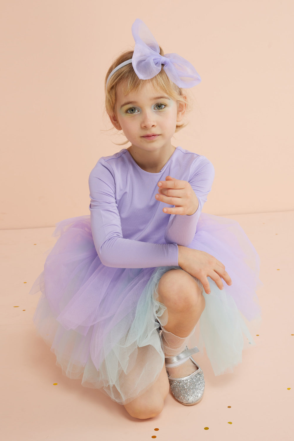 Lila  Tütü Etekli Kız Çocuk Balerin Elbise - Miranda
