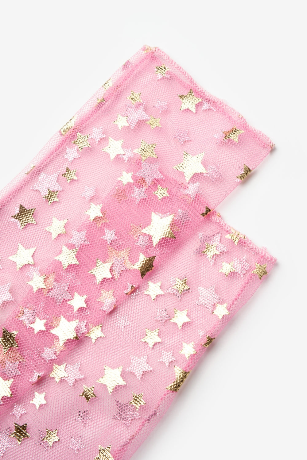 Pembe Gold Küçük Yıldız Detaylı Kız Çocuk Tül Çorap