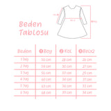 Bordo  Yıldız Baskılı Tül Etekli Kız Çocuk Elbise - Karen