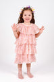 Powder Star Printed Layered Tulle Girl's Dress - Estela