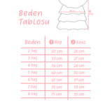 Turuncu  Yıldız Baskılı Katlı Tül Kız Çocuk Elbise - Estela