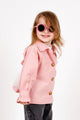 Pembe  Arkası Tül Detaylı Kız Çocuk Trençkot - Maggie