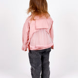 Pembe  Arkası Tül Detaylı Kız Çocuk Trençkot - Maggie