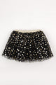 Siyah  Yıldız Baskılı Kız Çocuk Tül Etek - Pauline