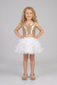 Ecru Butterfly Appliqued Girl's Tulle Skirt - Pauline