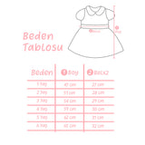 Pembe  Çiçek Nakışlı Kız Çocuk Elbise - Leira