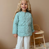 Mint Kapitone Kız Çocuk Ceket - Solena