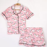 Açık Pembe Unicorn Penye Kız Çocuk Pijama Takımı