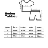 Pudra Şeritli Penye Kadın Pijama Takımı