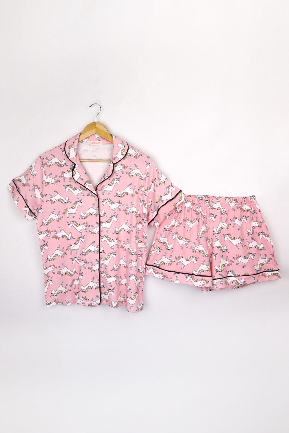 Açık Pembe Unicorn Penye Kadın Pijama Takımı
