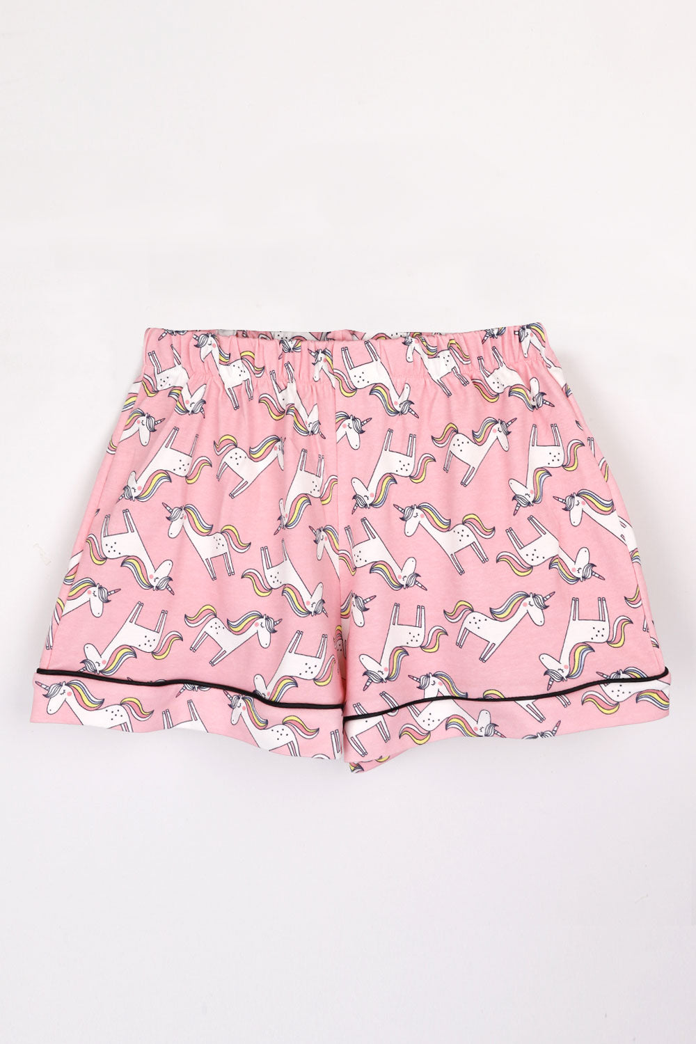 Açık Pembe Unicorn Penye Kadın Pijama Takımı