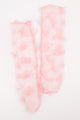 Pembe  Kelebek Aplikeli Kız Çocuk Tül Çorap