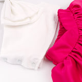 Fuşya Tek Omuzlu Fiyonk Detaylı Etek Crop Kız Çocuk İkili Takım - Luisa