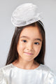 White Organza Rose Detailed Girl's Crown