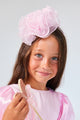 Pink Organza Rose Detailed Girl's Crown