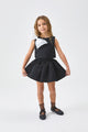 Siyah  Organze Fiyonklu Kız Çocuk İkili Takım - Gale