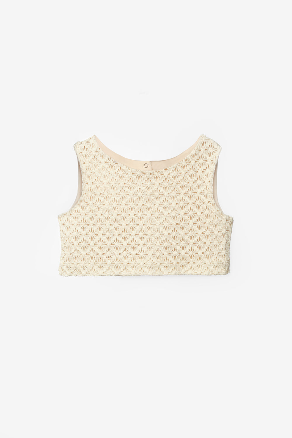 Krem  Örme Kız Çocuk Crop Pantalon İkili Takım - Edna