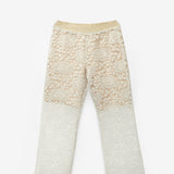Krem Dantel Kız Çocuk Crop Pantalon İkili Takım - Hope
