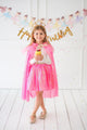Fuşya  Üzeri Pullu Kız Çocuk Etek - Gracie
