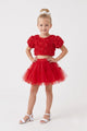 Red Girl's Tulle Skirt - Miley