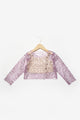 Lilac Long Sleeve Starry Girl Tulle Crop Top