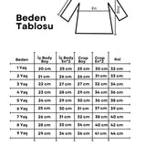 Mint  Uzun Kollu Yıldızlı Kız Çocuk Tül Crop