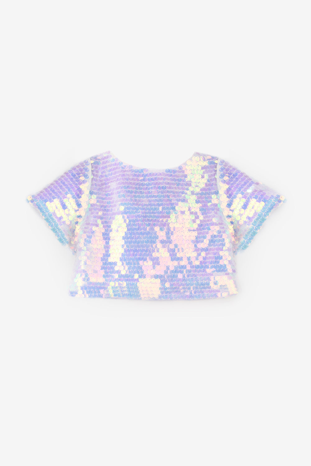 Lila  Pullu Kız Çocuk Crop