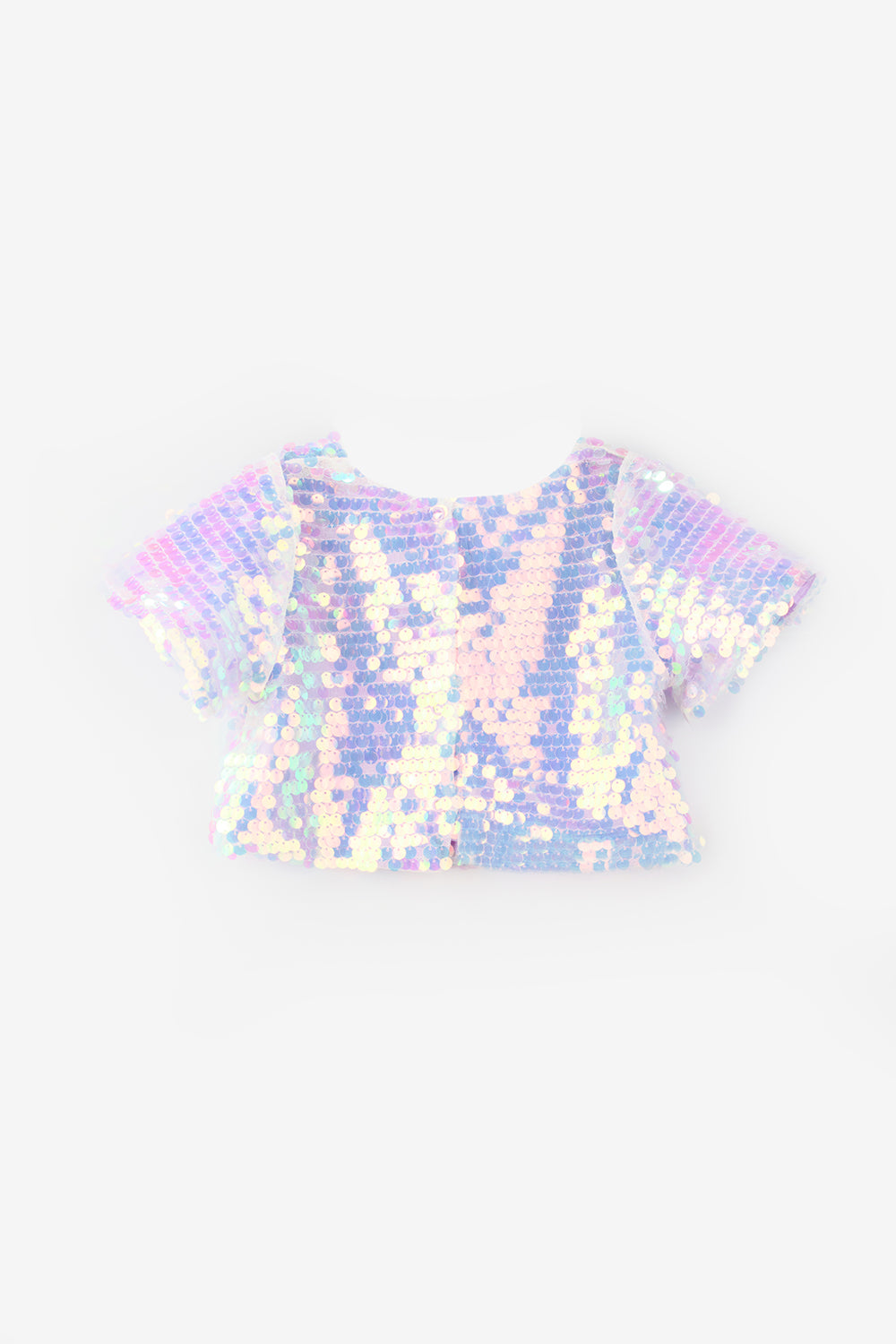 Lila  Pullu Kız Çocuk Crop