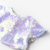 Lila  Pullu Kız Çocuk Crop