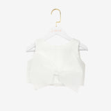 Ekru  Fiyonk Detaylı Kız Çocuk Crop
