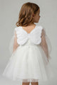 Ecru Butterfly Winged Girl's Dress - Kate