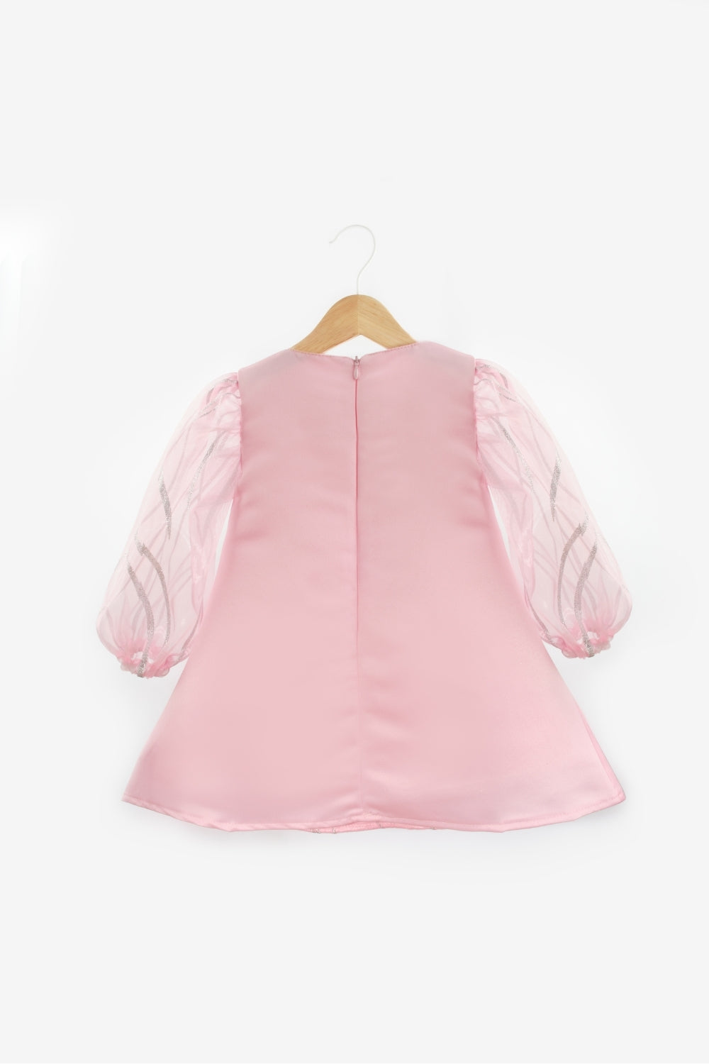 Pembe  Sim Detaylı Kız Çocuk Elbise - Corrine
