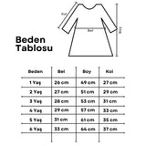 Beyaz  Uzun Kollu Çiçek Nakışlı Kız Çocuk Elbise - Rina