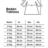 Lila Varak Yıldız Baskılı Katlı Kız Çocuk Elbise - Chloe