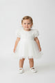 White Rose Detailed Baby Girl Dress - Elina