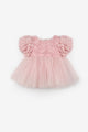 Dusty Rose Detailed Baby Girl Dress - Elina