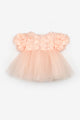 Salmon Rose Detailed Baby Girl Dress - Elina