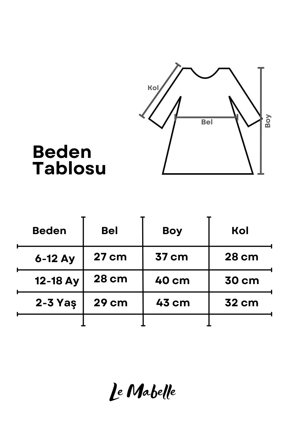 Pembe  Pullu Uzun Kollu Kız Bebek Elbise - Irene