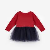 Lacivert  Yılbaşı Temalı Magic Mottolu Kız Çocuk Elbise - Claire