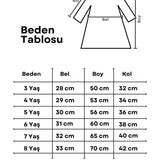 Fuşya  Kalp Desenli Yakalı Kız Çocuk Keten Elbise - Vivienne