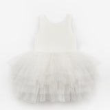 Ekru  Tül Etekli Kız Bebek Balerin Elbise - Ines