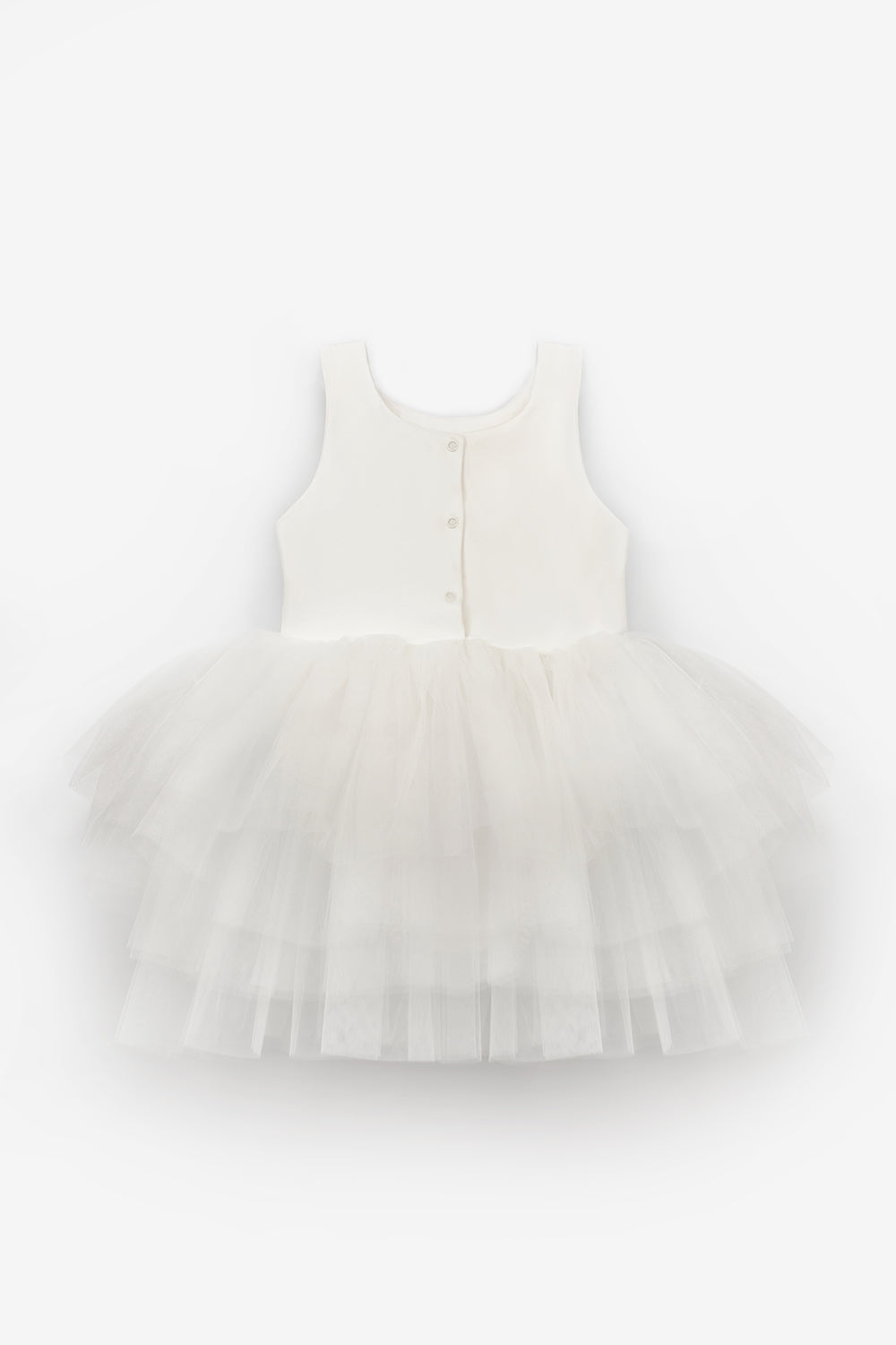 Ekru  Tül Etekli Kız Bebek Balerin Elbise - Ines