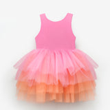 Pembe  Tül Etekli Kız Bebek Balerin Elbise - Ines