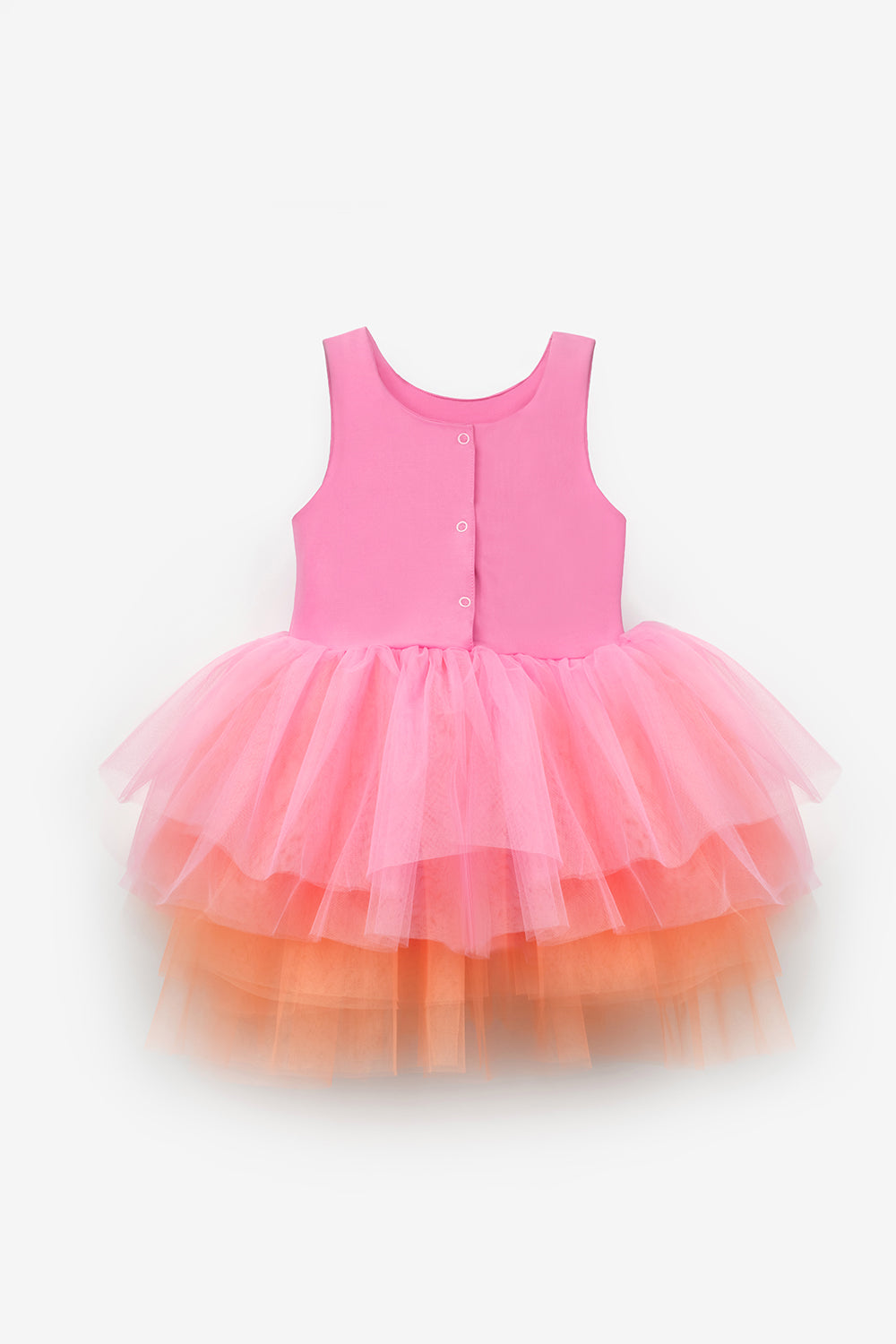 Pembe  Tül Etekli Kız Bebek Balerin Elbise - Ines