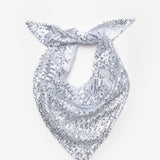 Gümüş  Pullu Kız Çocuk Üçgen Bandana