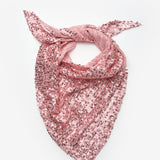 Pembe  Pullu Kız Çocuk Üçgen Bandana
